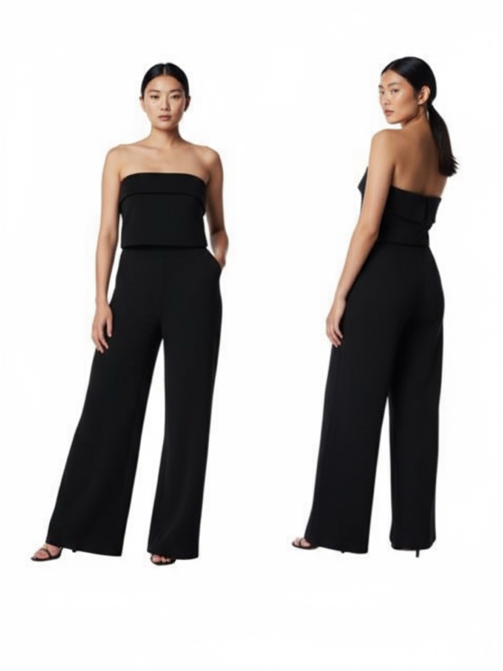 Spanx Air Essentials Wide-Leg Jumpsuit in Black size M